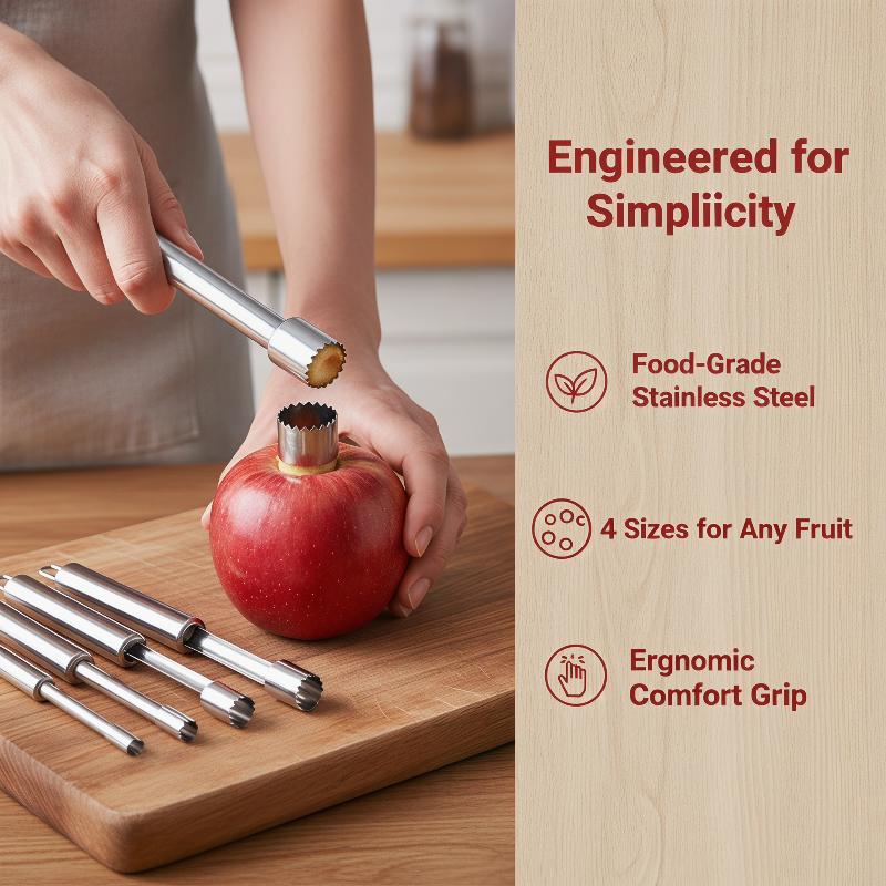Kitchen Gadgets Usa - 4pcs 과일 코어 제거기 커터 주방