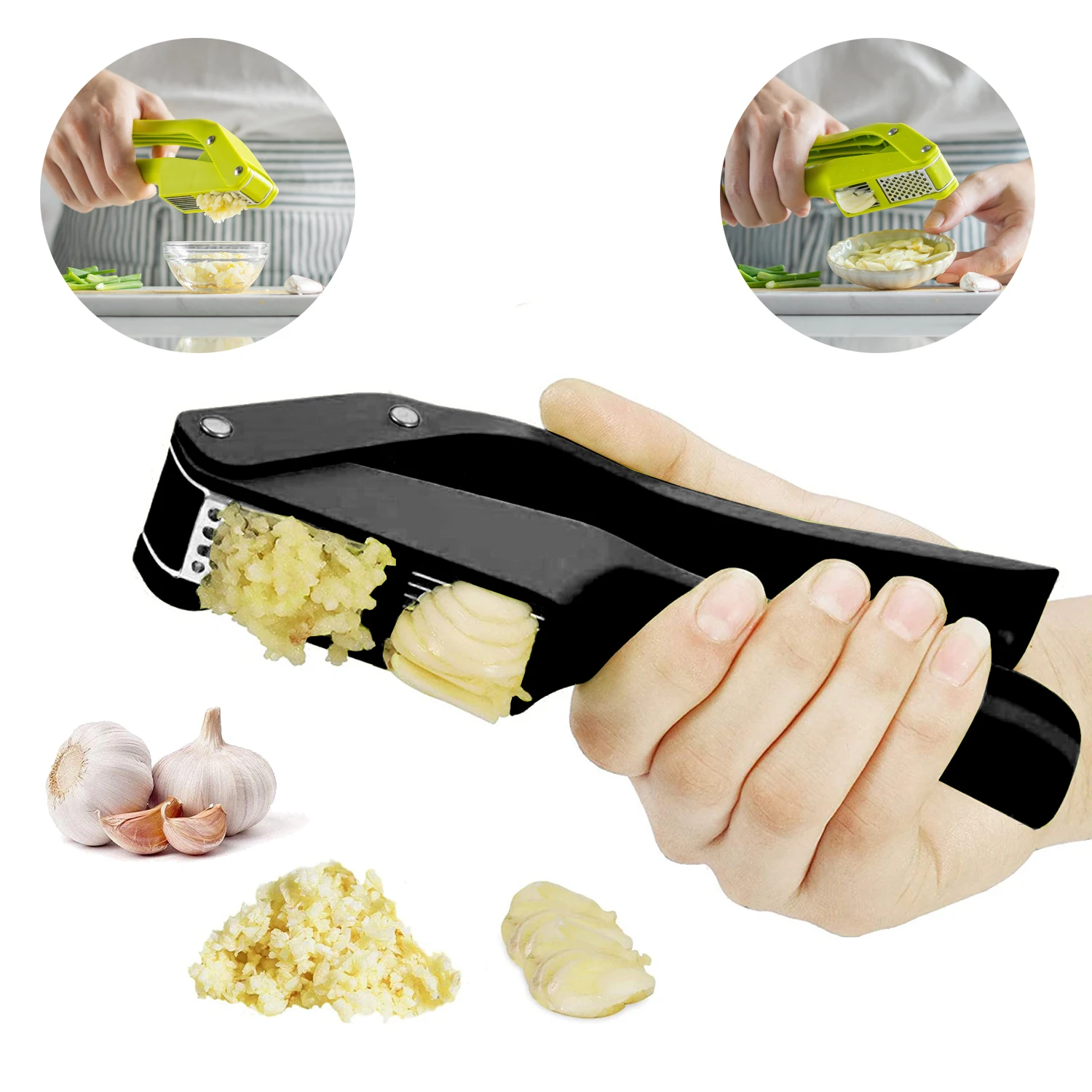 Kitchen Gadgets Gifts - 2 in 1 마늘 라이서 및