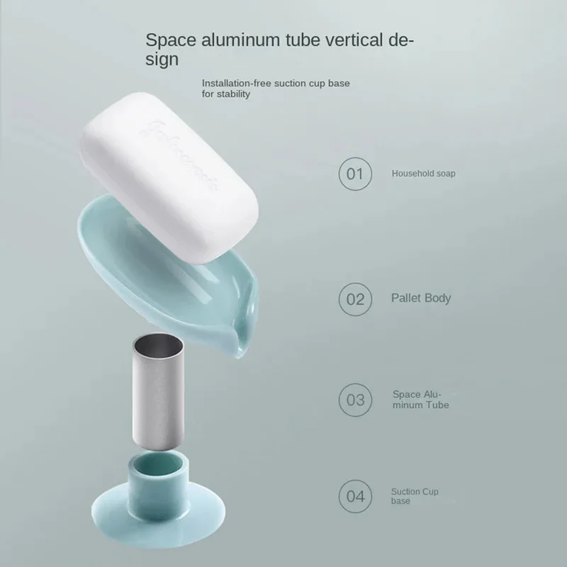 잎 모양 비누 받침대, 흡착식 비누통, 샤워 스펀지 건 - Kitchen Gadgets Gifts 리뷰 및 가격