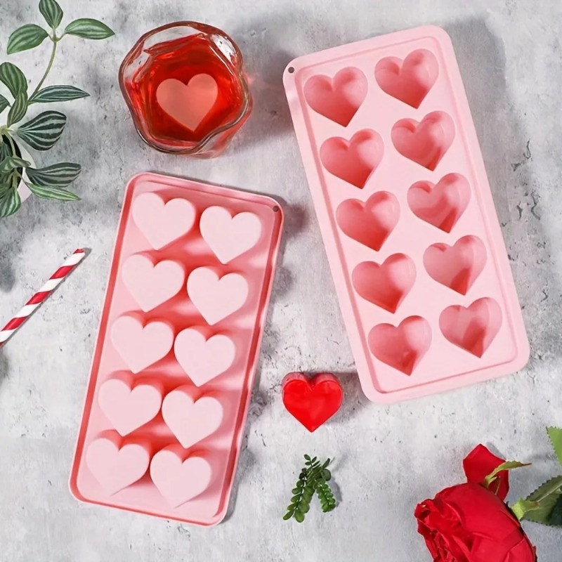 1pcs 하트 모양의 아이스 큐브 몰드 푸딩 캔디 위스 - Kitchen Gadgets Needed 리뷰 및 가격