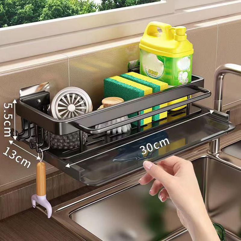 1pcs 다기능 벽걸이 형 배수 랙 주방 랙 펀치없는  - Kitchen Gadgets Needed 리뷰 및 가격