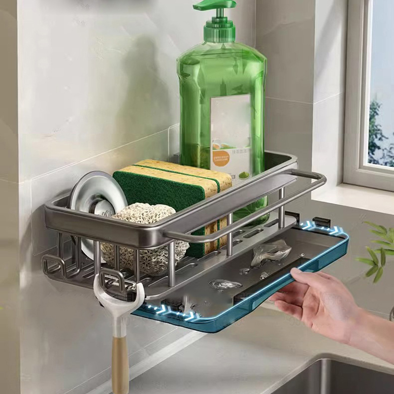1pcs 다기능 벽걸이 형 배수 랙 주방 랙 펀치없는  - Kitchen Gadgets Needed 리뷰 및 가격
