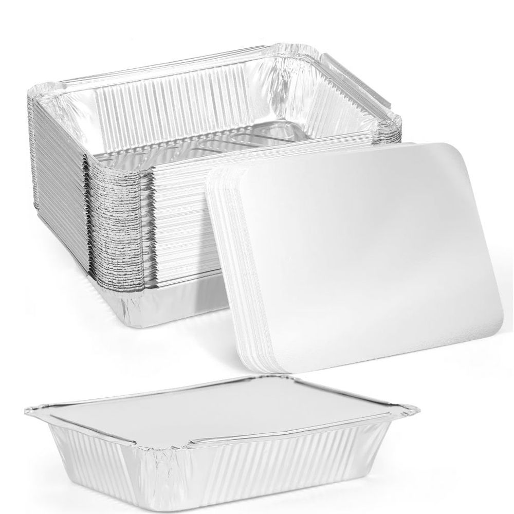 10PCS 뚜껑이있는 새로운 알루미늄 호일 트레이 사각 - Kitchen Gadgets New 리뷰 및 가격