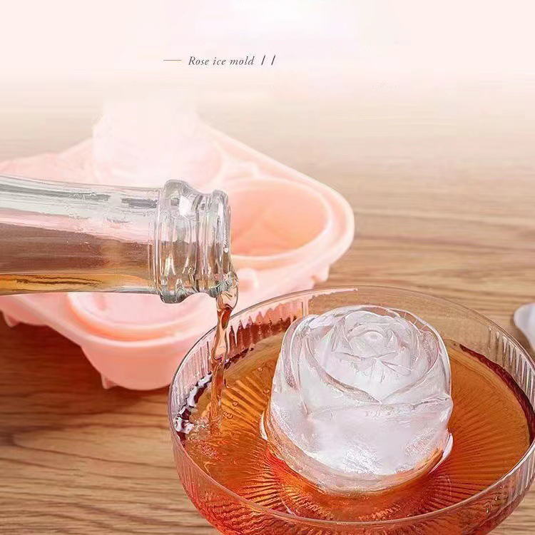 3D 로즈 아이스 몰드 4 홀 아이스 큐브 트레이 몰드 - Kitchen Gadgets Oxo 리뷰 및 가격