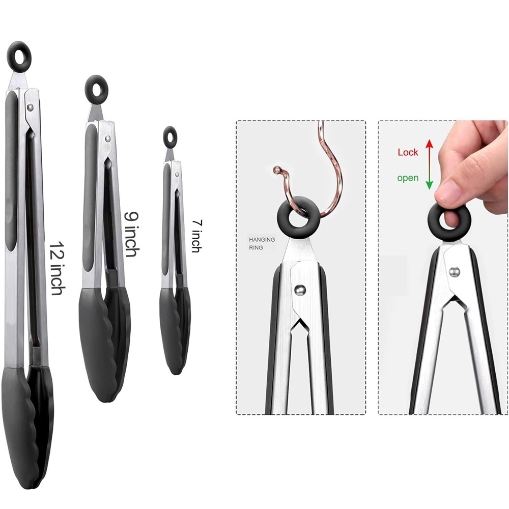 실리콘 바베큐 그릴 집게, 주방 요리 샐러드 빵 서빙  - Kitchen Gadgets Gifts 리뷰 및 가격