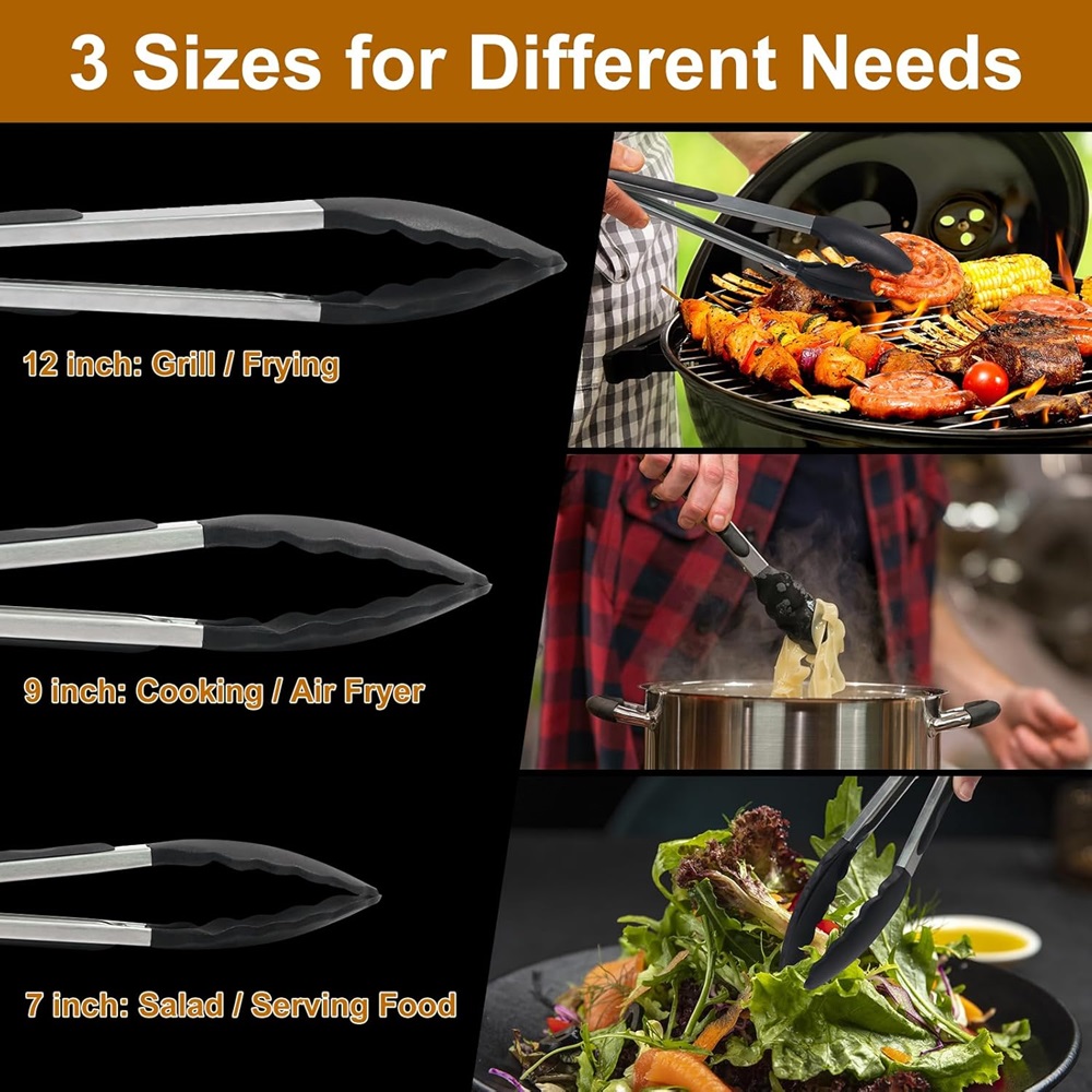 실리콘 바베큐 그릴 집게, 주방 요리 샐러드 빵 서빙  - Kitchen Gadgets Gifts 리뷰 및 가격
