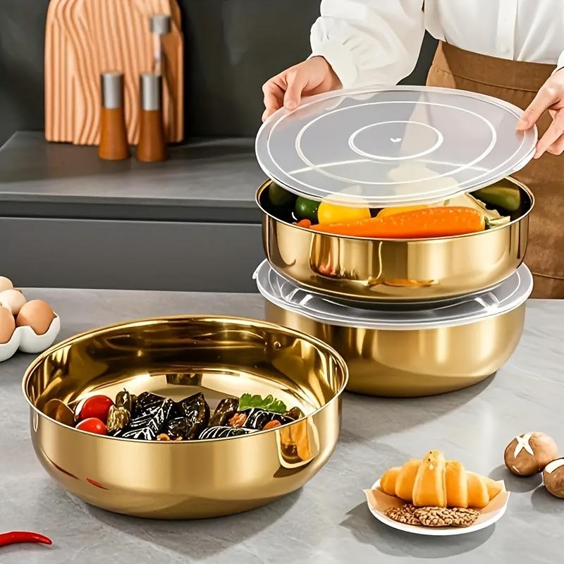 새로운 스테인리스 스틸 믹싱볼(뚜껑 포함) - 베이킹, - Kitchen Gadgets New 리뷰 및 가격