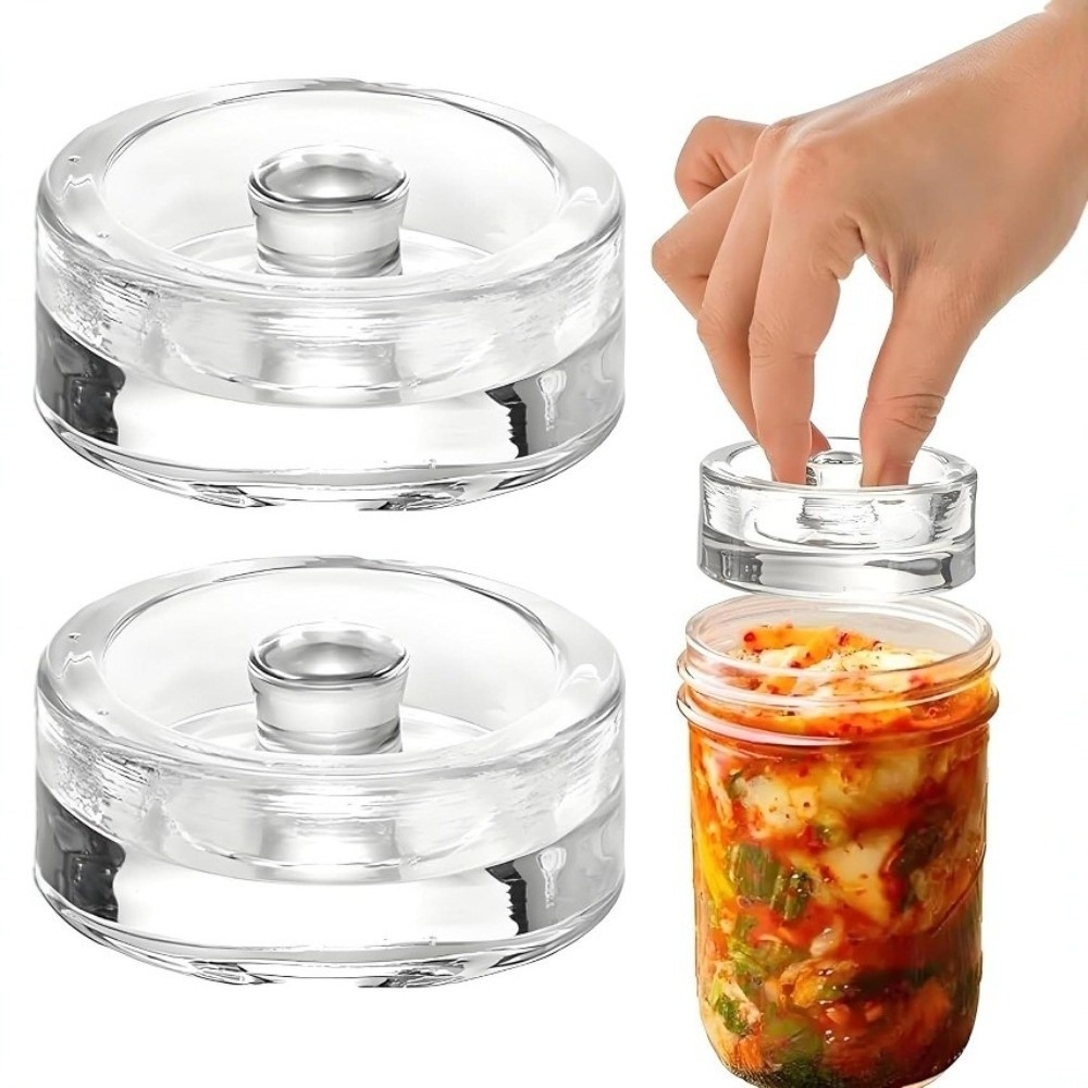 손잡이가 있는 새로운 발효용 유리 무게추, 밀폐형 중량 - Kitchen Gadgets New 리뷰 및 가격