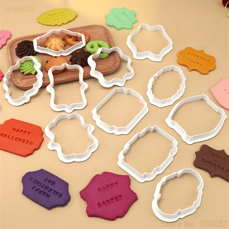 4PCS 빈티지 플라크 프레임 쿠키 커터 네임 플레이트 - Kitchen Gadgets Name 리뷰 및 가격