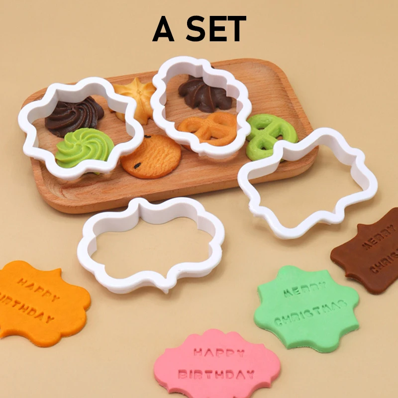 4PCS 빈티지 플라크 프레임 쿠키 커터 네임 플레이트 - Kitchen Gadgets Name 리뷰 및 가격